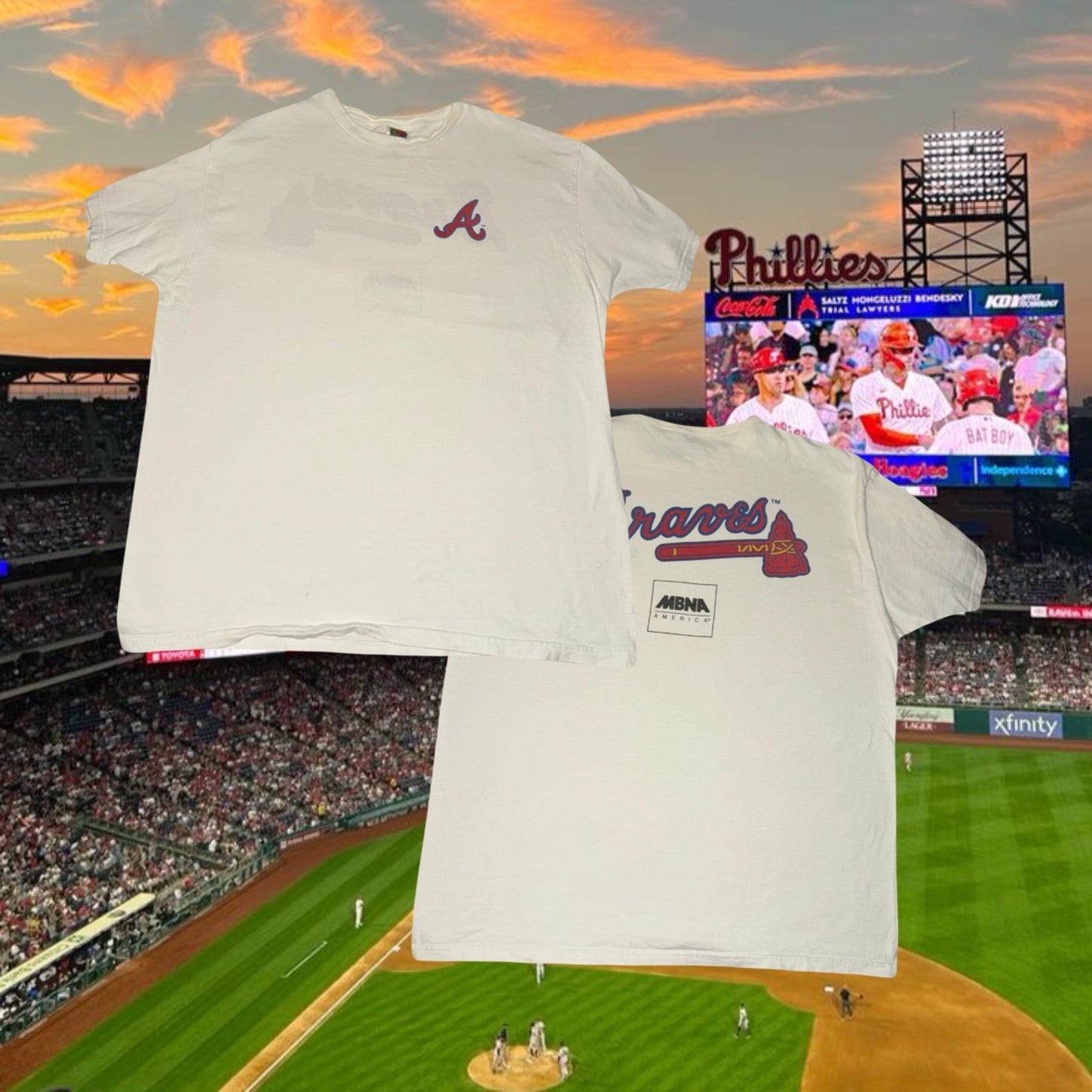 00's Early Y2K Atlanta Braves White Tee