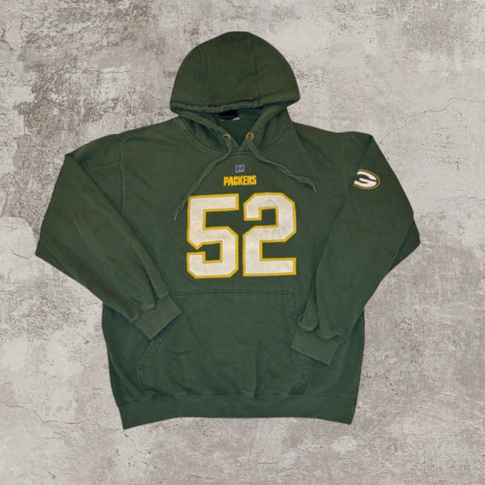 NFL Green Bay Packers Clay Matthews Vintage Green Nike Hoodie