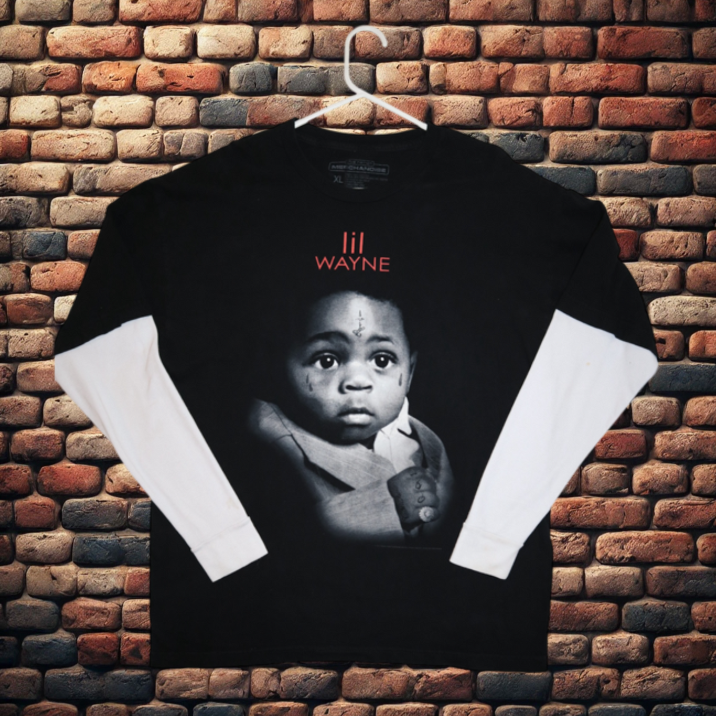 lil Wayne Dual Layered Y2K Black Long Sleeved Tee