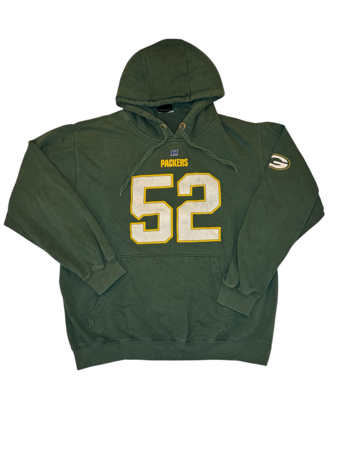 NFL Green Bay Packers Clay Matthews Vintage Green Nike Hoodie