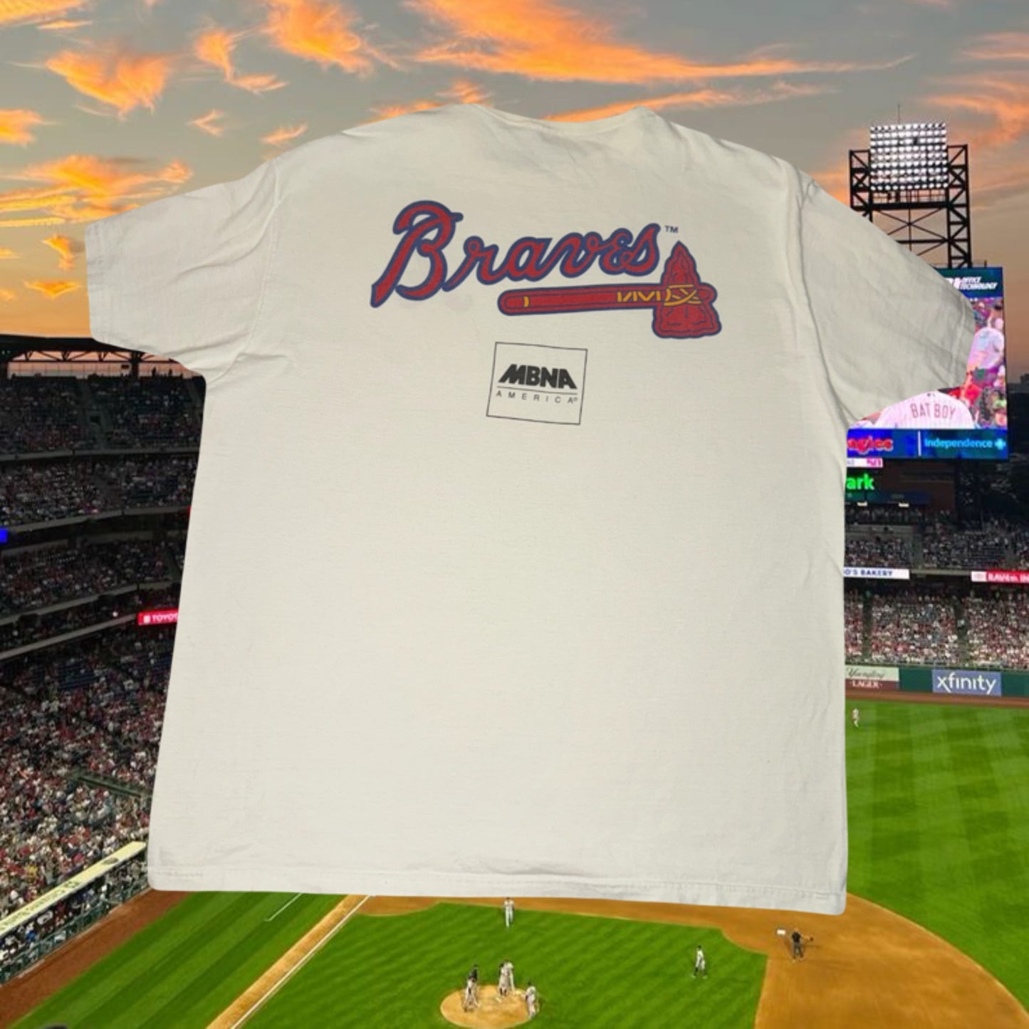 00's Early Y2K Atlanta Braves White Tee