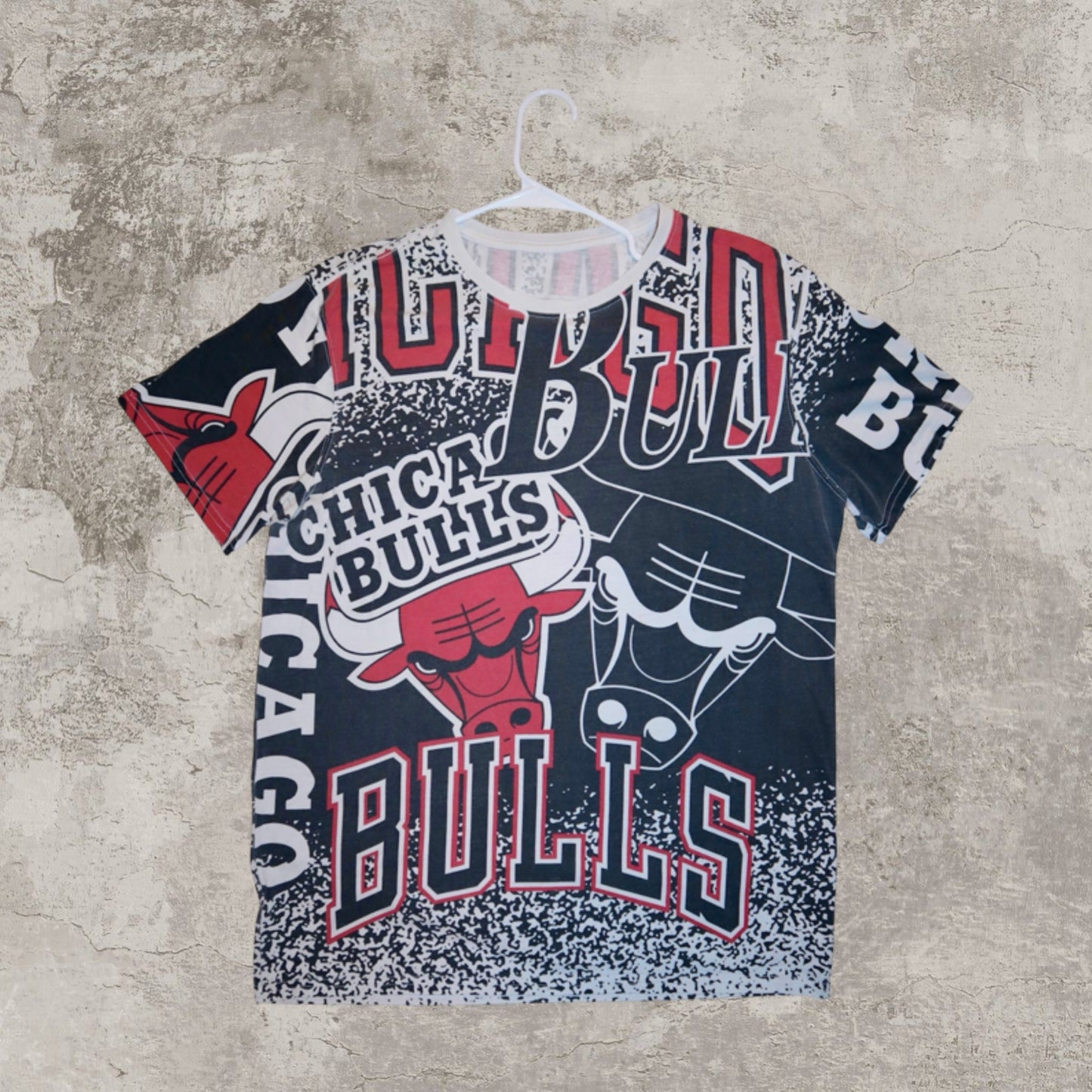 90's Chicago Bulls All Over Print Vintage Tee