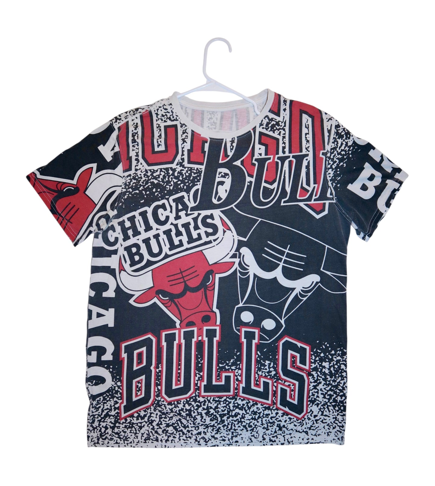 90's Chicago Bulls All Over Print Vintage Tee