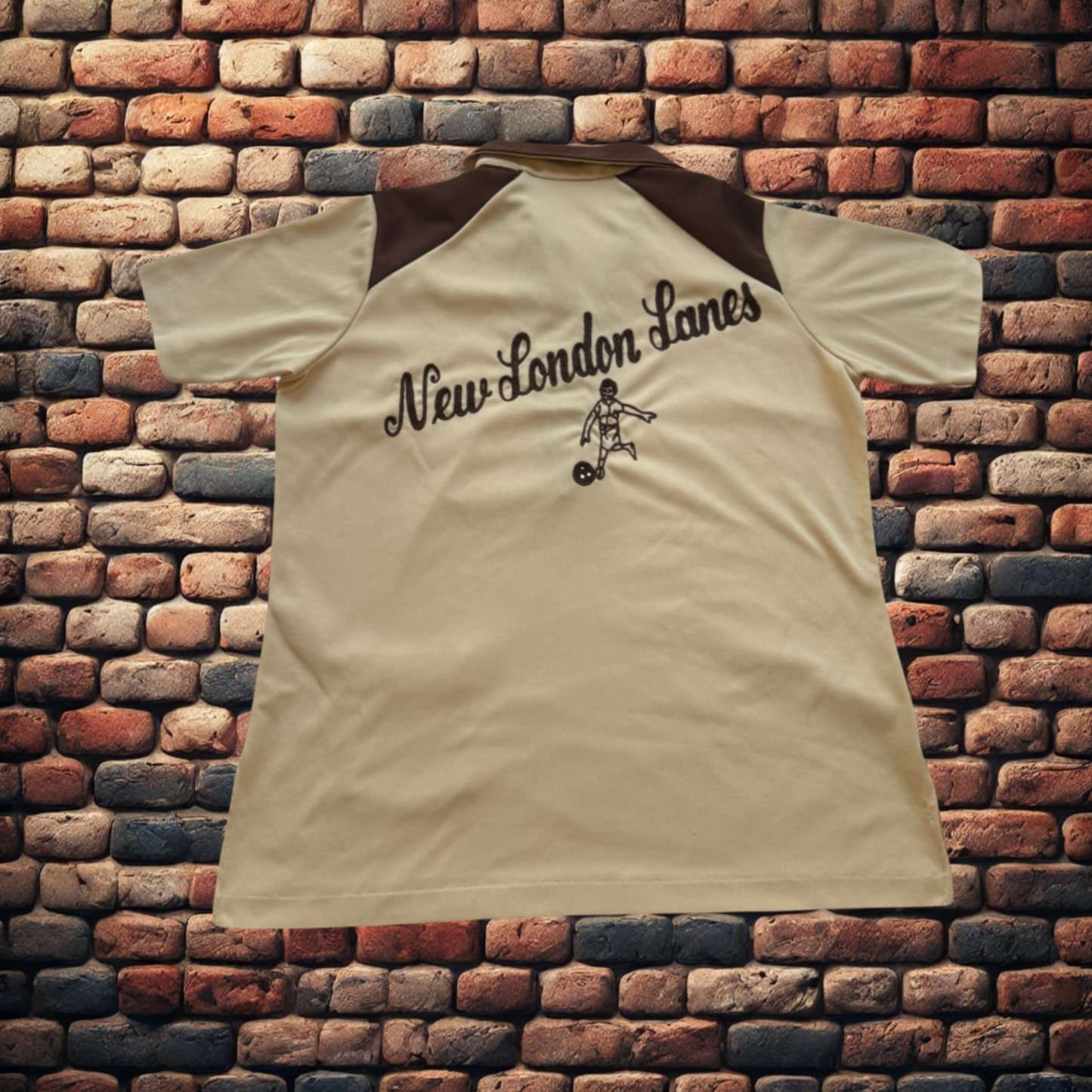 70’s New London Lanes Cream/Brown Bowlers Tee