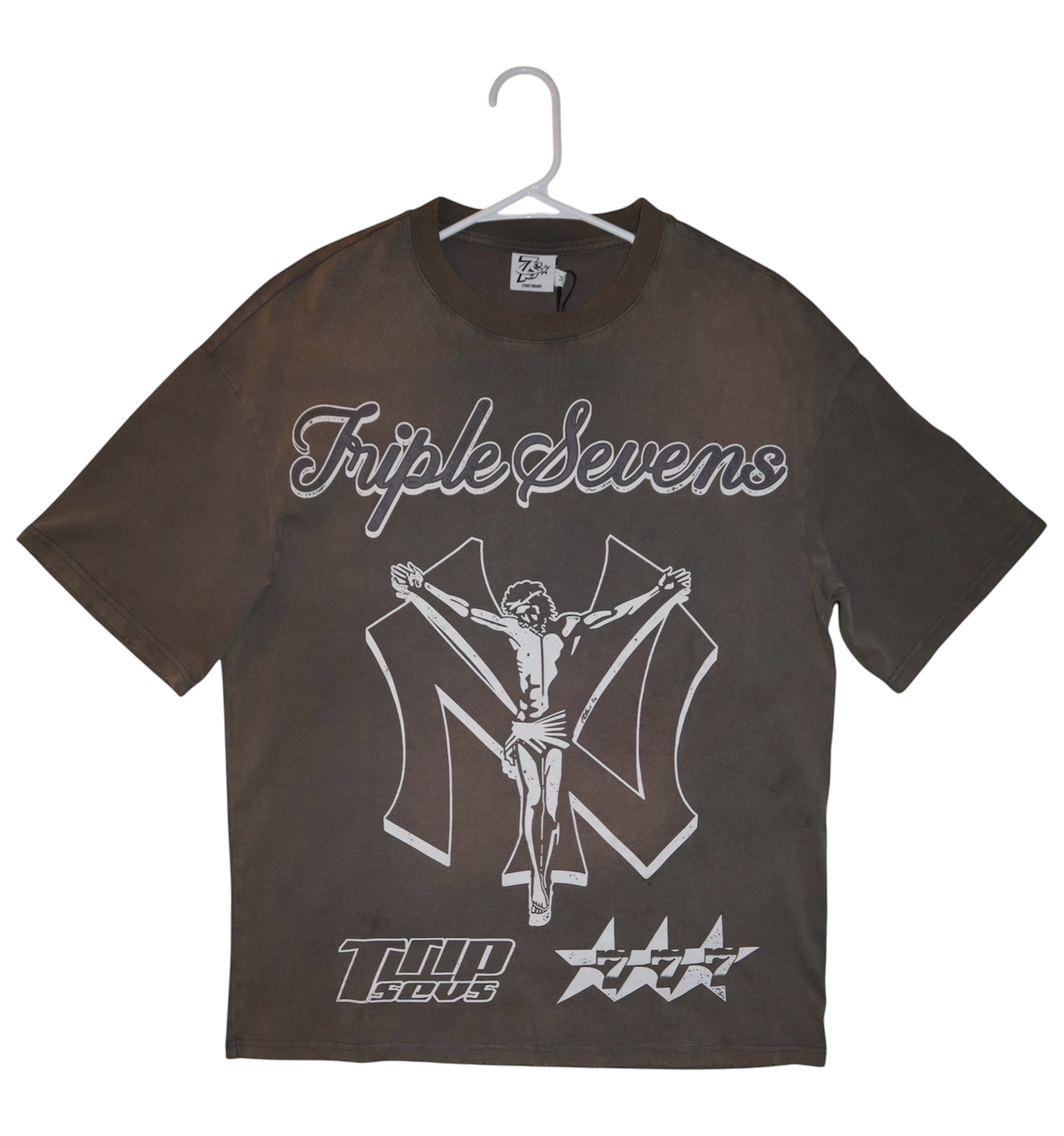 Triple Sevens Jesus Modern Brown Tee