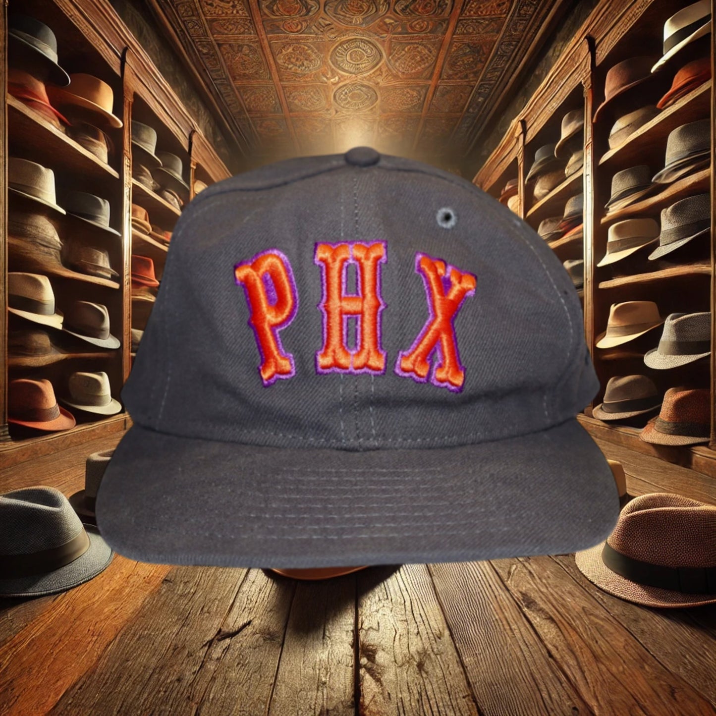 Phx Suns New Era Hardwood Classics Gray Snapback