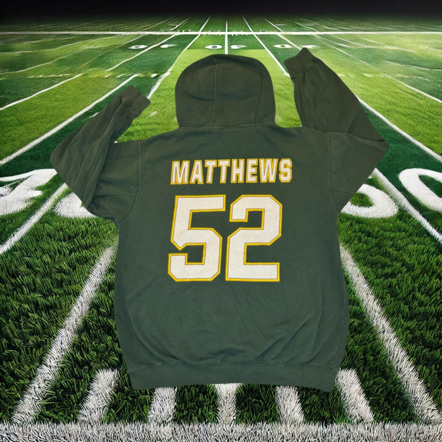 NFL Green Bay Packers Clay Matthews Vintage Green Nike Hoodie