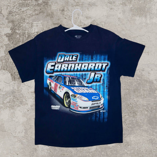 90's Dale EarnHardt Jr Vintage Navy Blue Tee