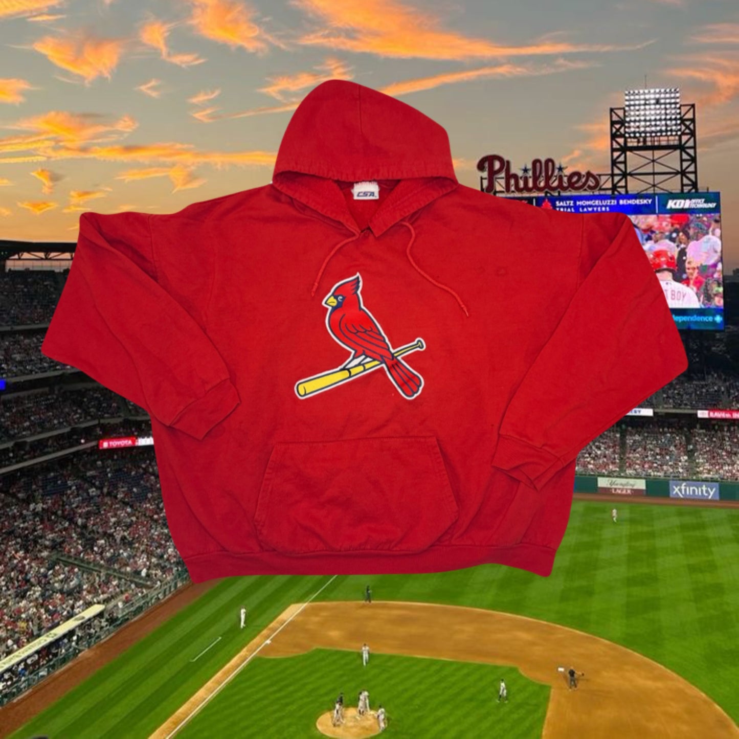 Louis Cardinals Vintage Red Pullover Hoodie