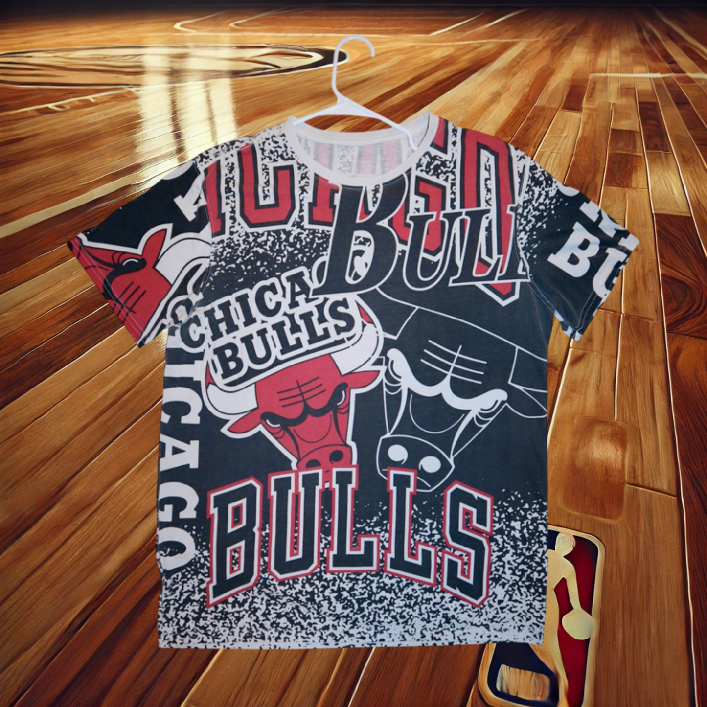 90's Chicago Bulls All Over Print Vintage Tee