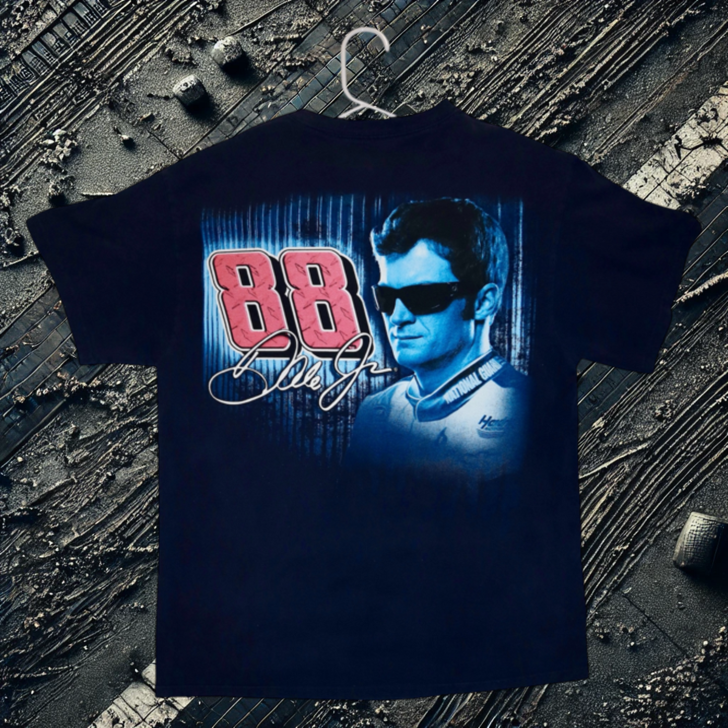 90's Dale EarnHardt Jr Vintage Navy Blue Tee