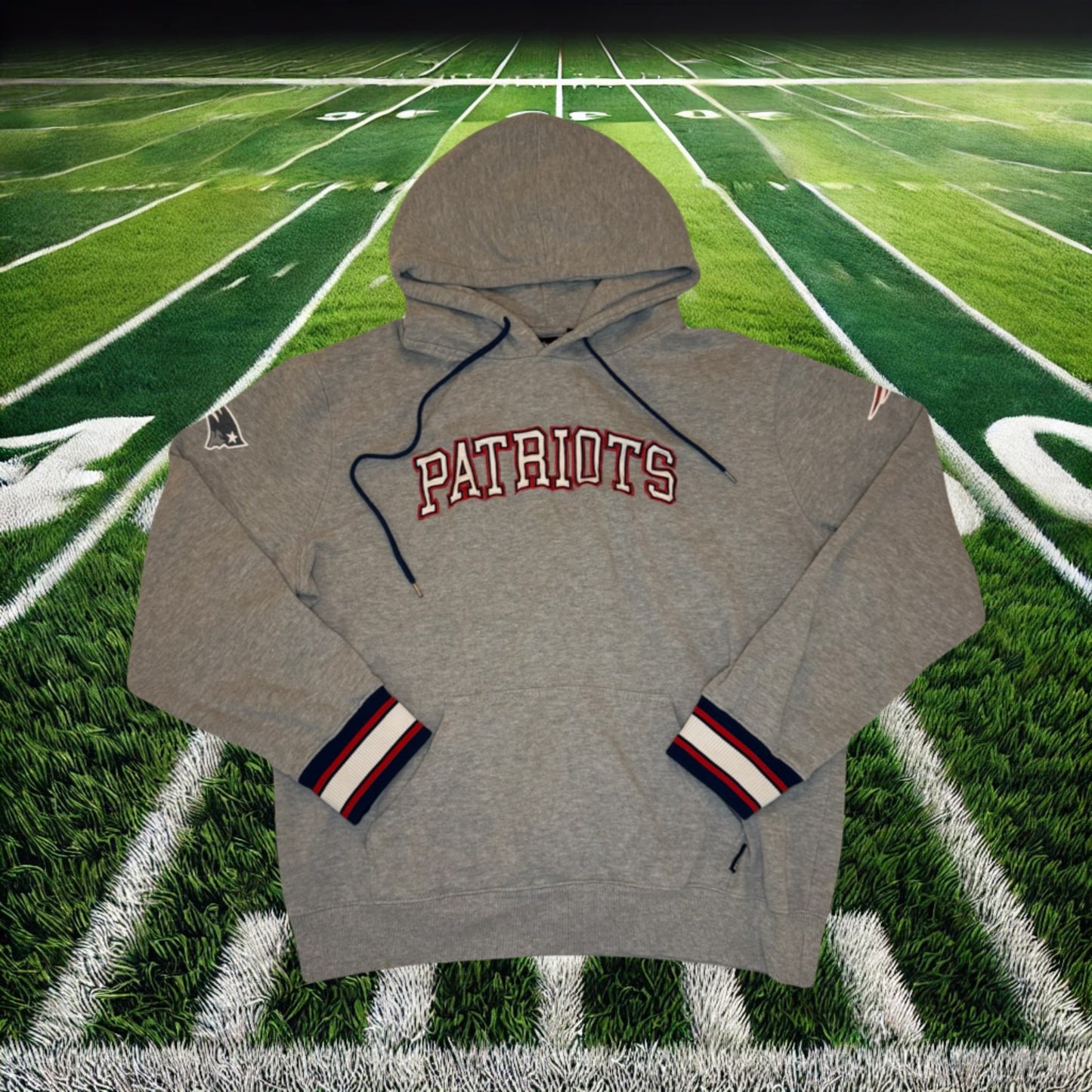 90s NFL Patriots Vintage Gray Hoodie