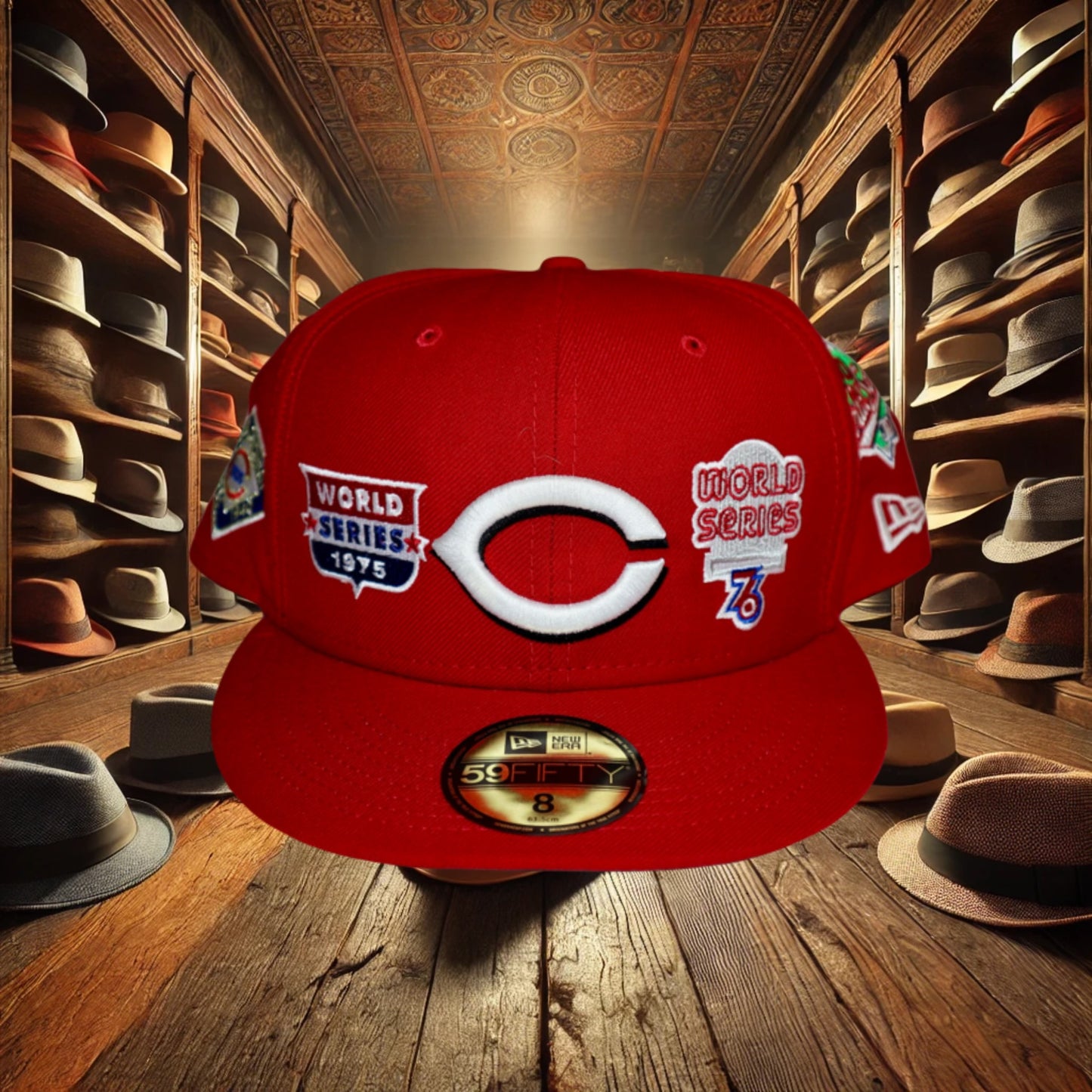 Early Y2K Cincy Reds New Era x5 Champs SnapBack