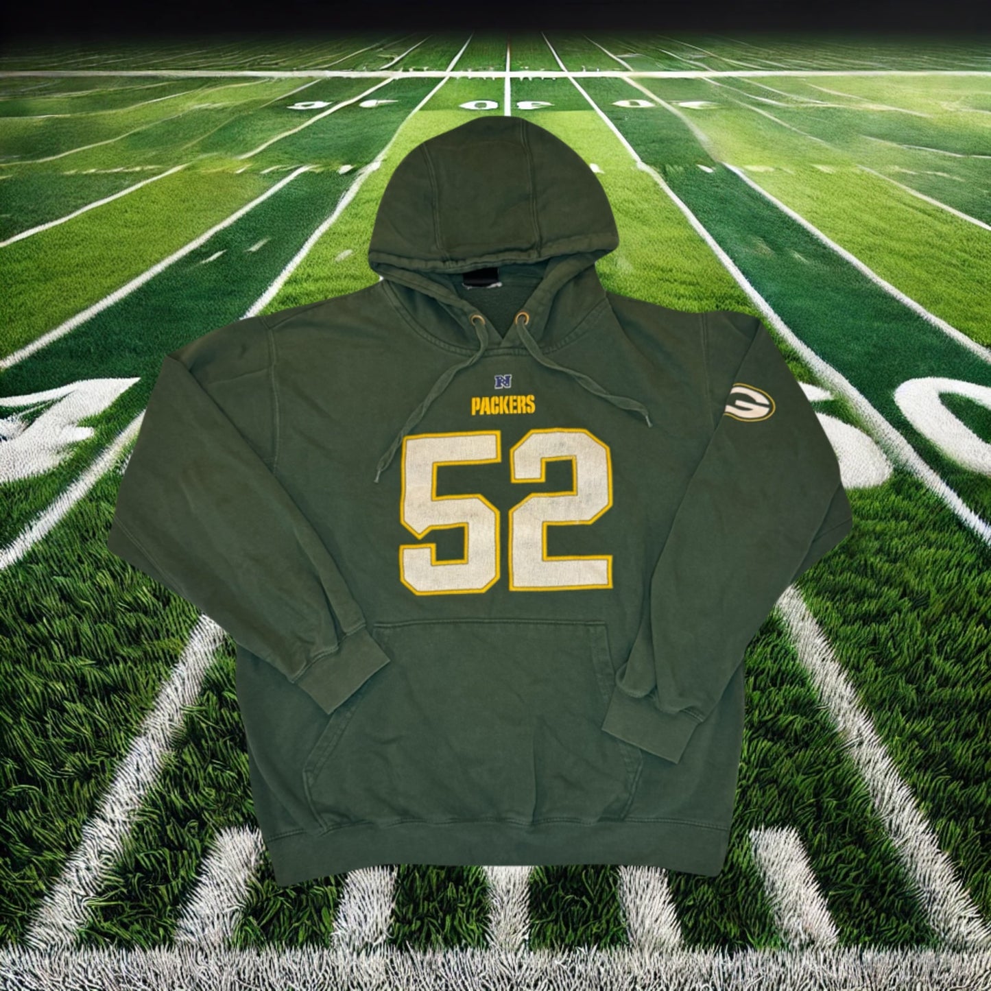 NFL Green Bay Packers Clay Matthews Vintage Green Nike Hoodie