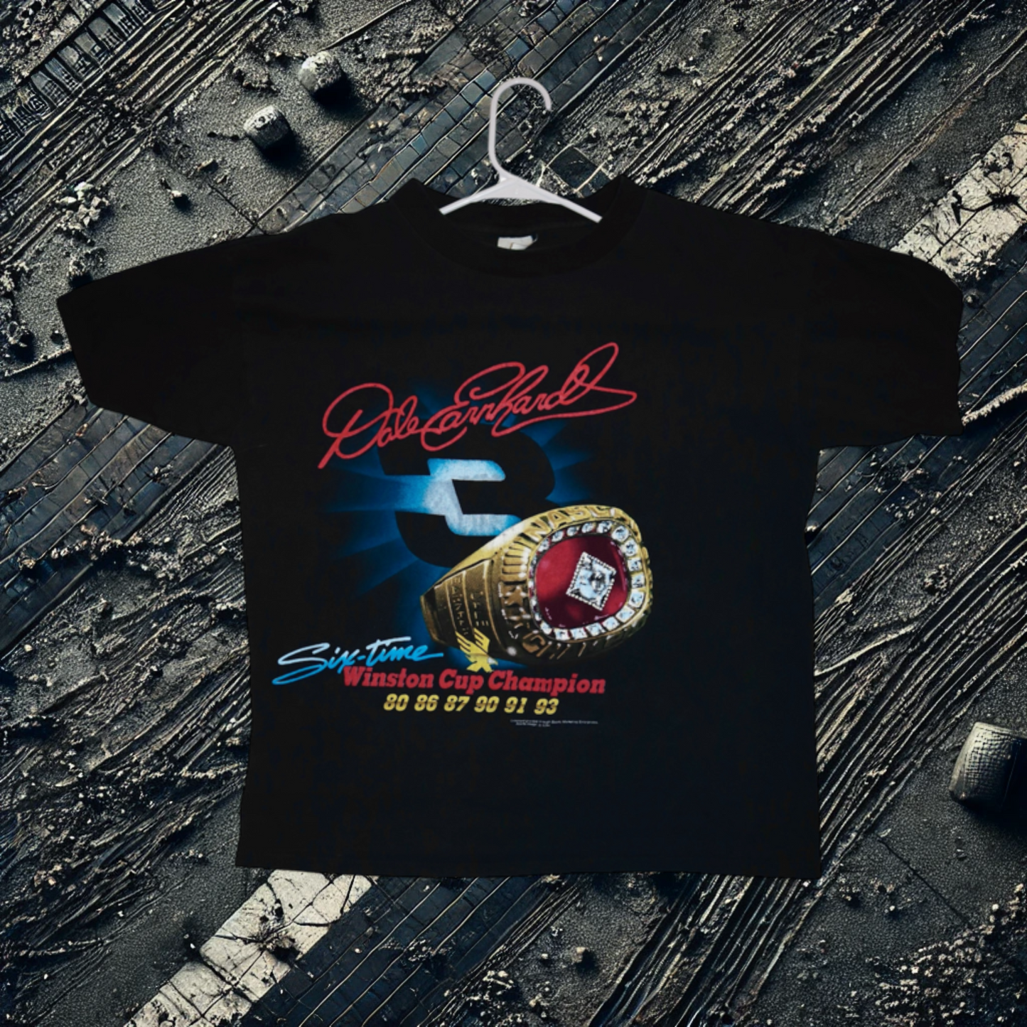 93’ Dale Earnhardt Champion Vintage Black Tee