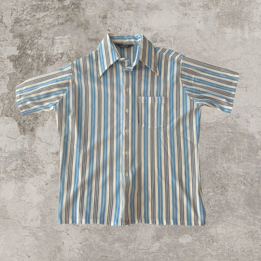 70’s Vintage Blue Collard Shirt