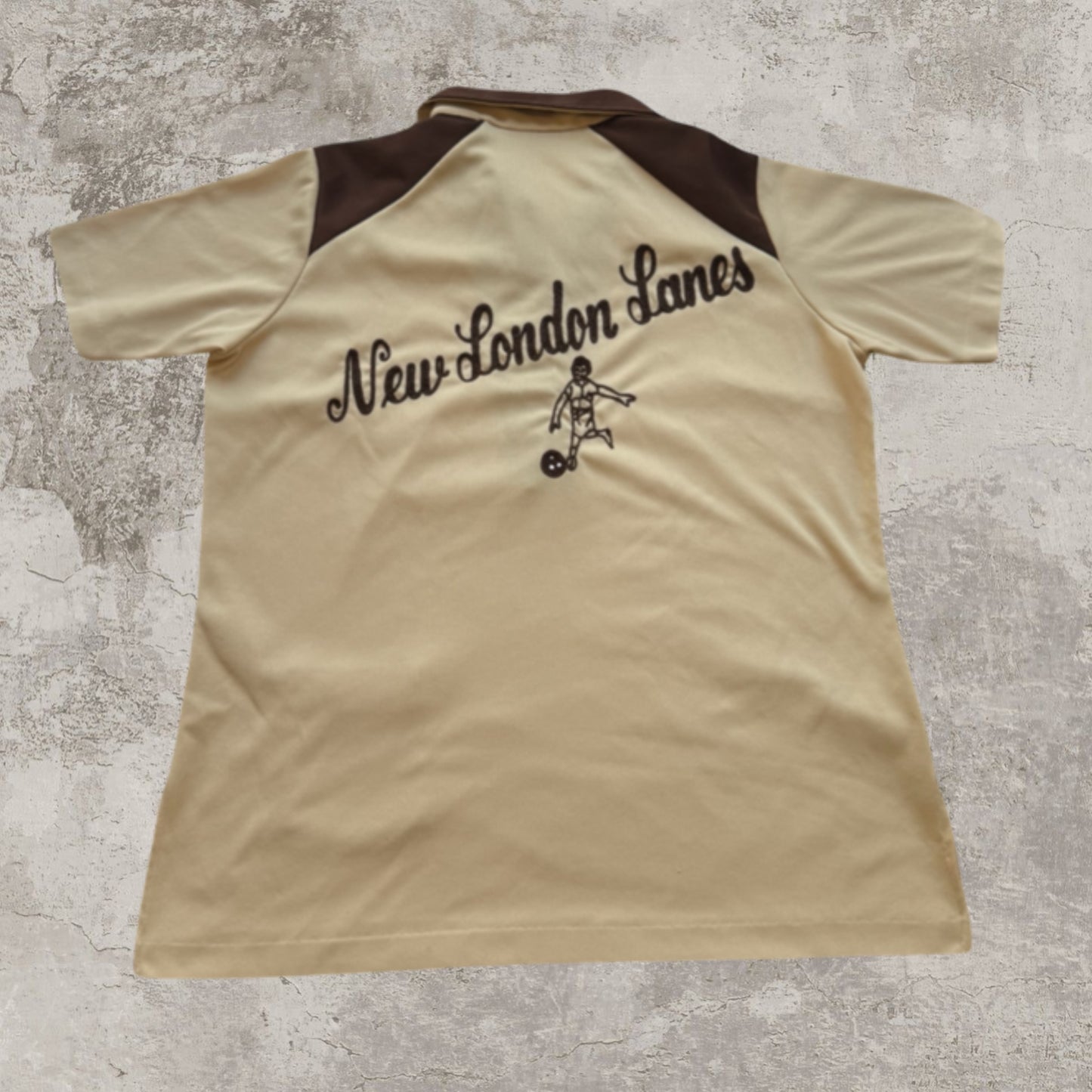 70’s New London Lanes Cream/Brown Bowlers Tee