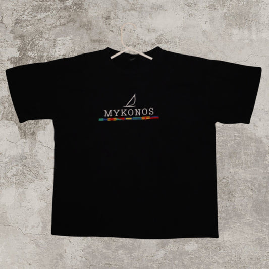 Mykonos Black Modern Tee